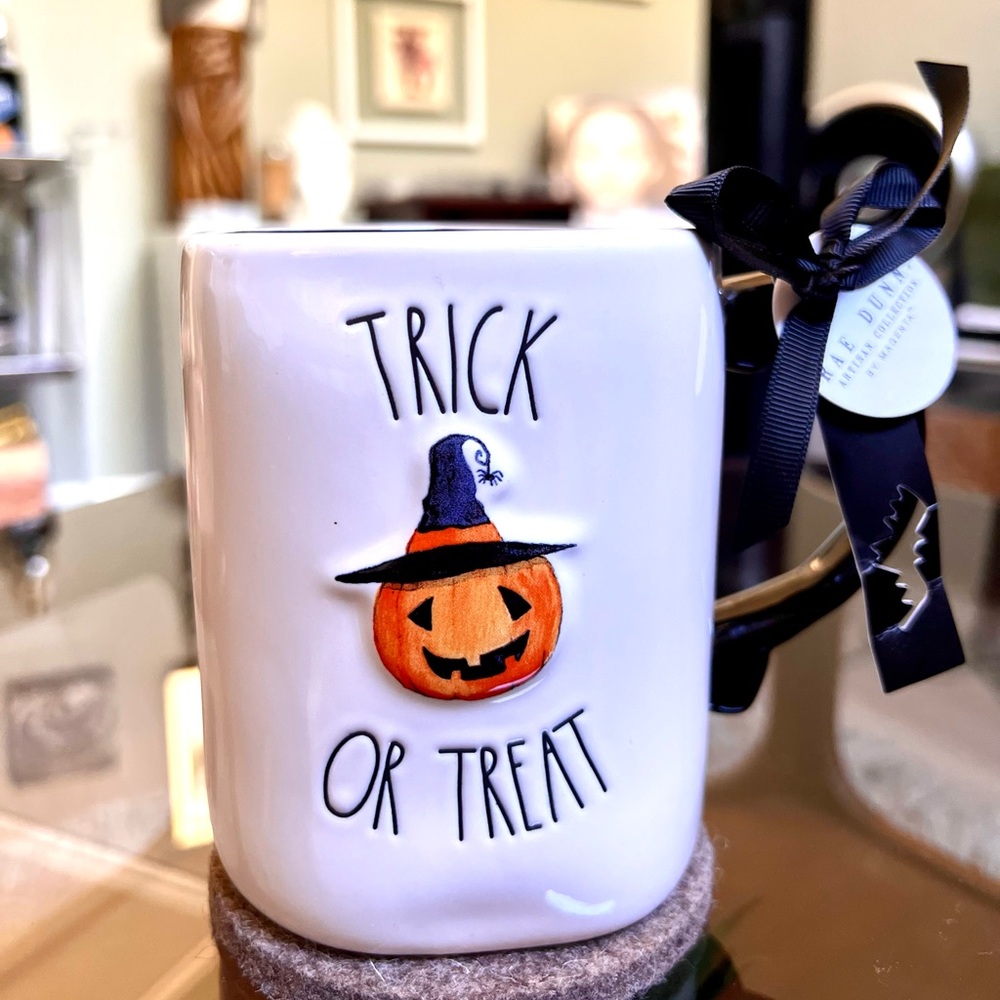 Rae Dunn Pumpkin "Trick or Treat" Mug